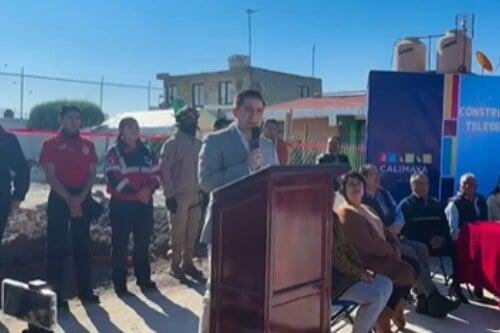 Arranca construcción de techumbre en telesecundaria de San Bartolito, Calimaya